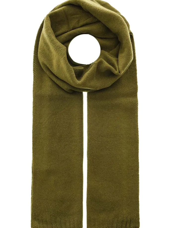 Kaschmir-Schal in Khaki - (L)180 x (B)28 cm