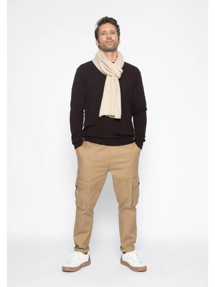 Kaschmir-Schal "Kelly" in Beige - (L)200 x (B)30 cm