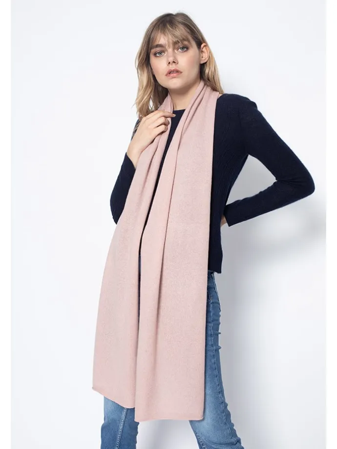 Kaschmir-Schal "Kelly" in Rosa - (L)200 x (B)30 cm