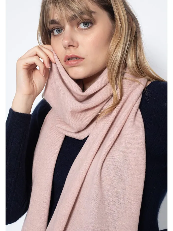 Kaschmir-Schal "Kelly" in Rosa - (L)200 x (B)30 cm