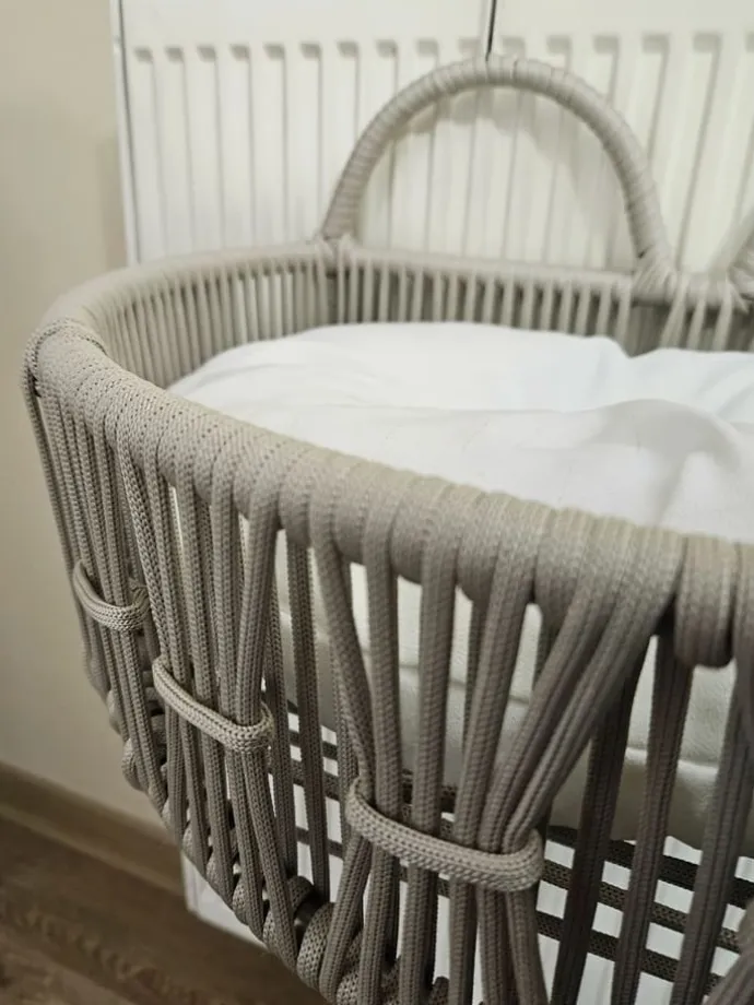 Katzenbett ''Peti'' in Grau/ Weiß - (B)51 x (H)27 x (T)33 cm