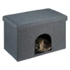 Katzenhöhle in Grau -  (B)64,5 x (H)38,5 x (T)37,5 cm