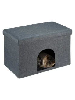 Katzenhöhle in Grau -  (B)64,5 x (H)38,5 x (T)37,5 cm
