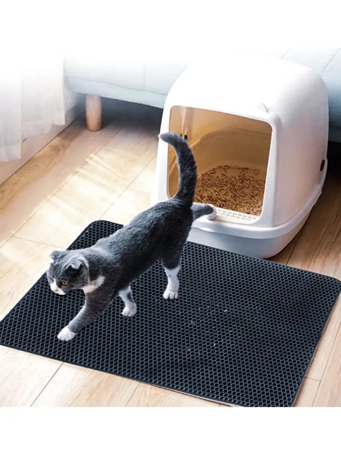 Katzenklo Matte in Schwarz