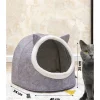 Katzenkorb in Grau - (B)40 x (H)35 x (T)34 cm