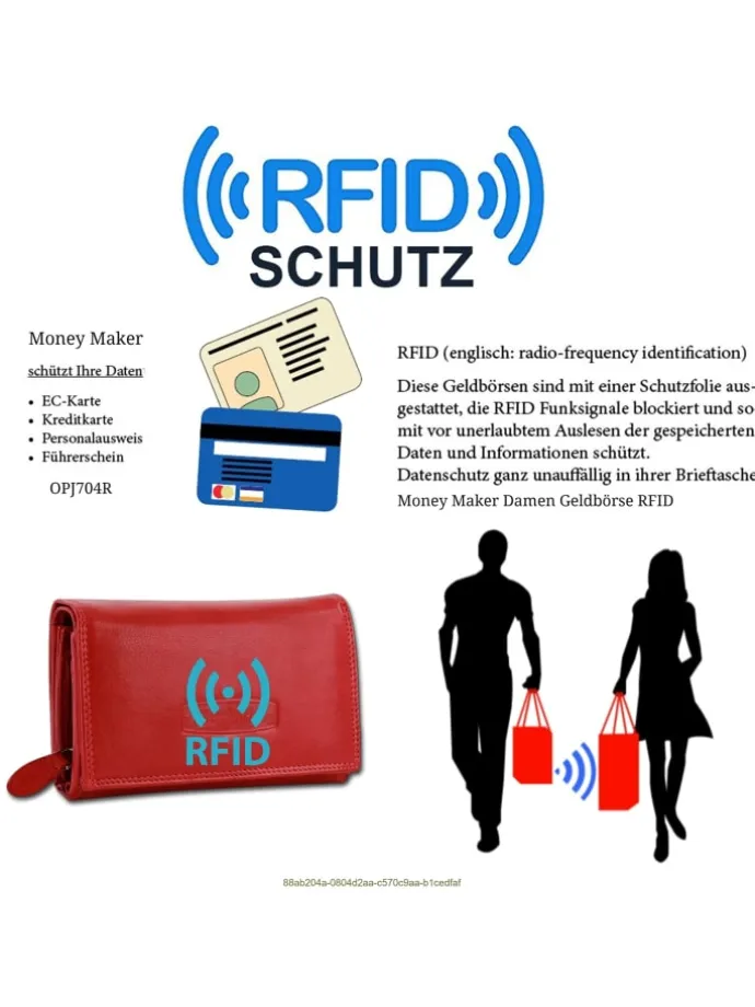 Kellnerbörse Leder Damen Geldbörse