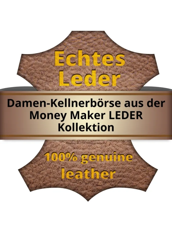 Kellnerbörse Leder Damen Geldbörse