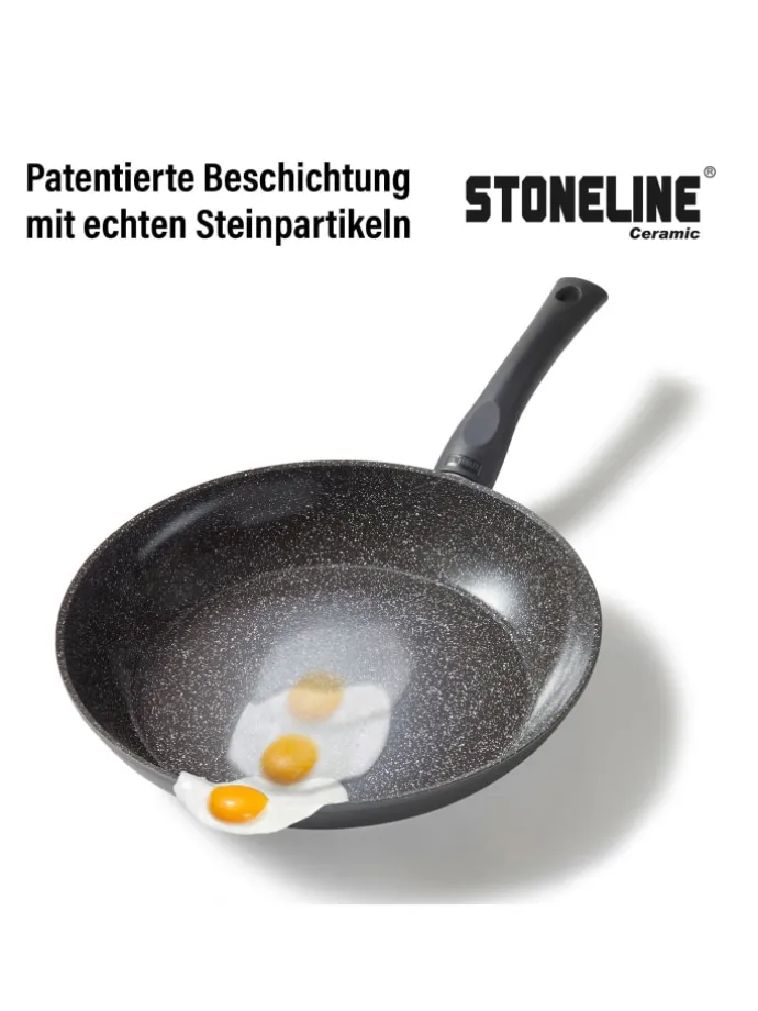 Keramik Kochgeschirr-Set 14-teilig | mit Deckeln in Anthrazit
