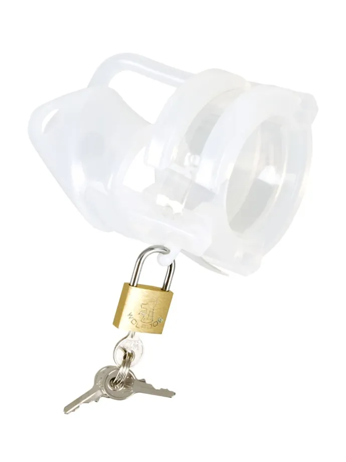 Keuschheitsgürtel Cockkäfig Peniscage in transparent