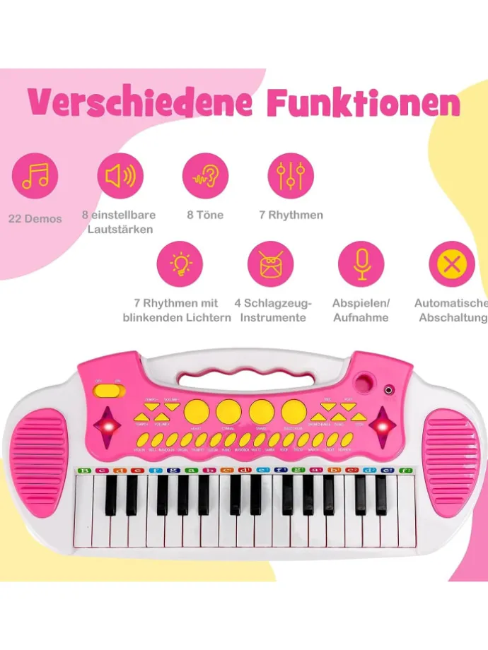 Keyboard 31 Tasten in Rosa