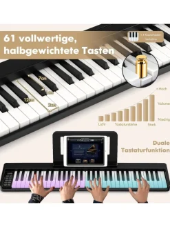 Keyboard 61 Tasten in Schwarz