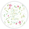 Kühlschrankmagnet Blumen Leben mit Spruch in Bunt