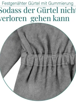 Kinder Bademantel aus Bio-Baumwolle Ljubljana in Hellgrau