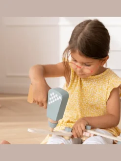 Kinder Bohrmaschine aus Holz mit magnetischen Bits ab 3 Jahre