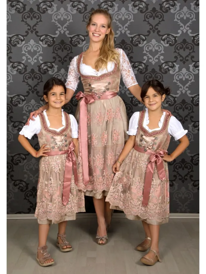 Kinder Dirndl Rosalie in rose