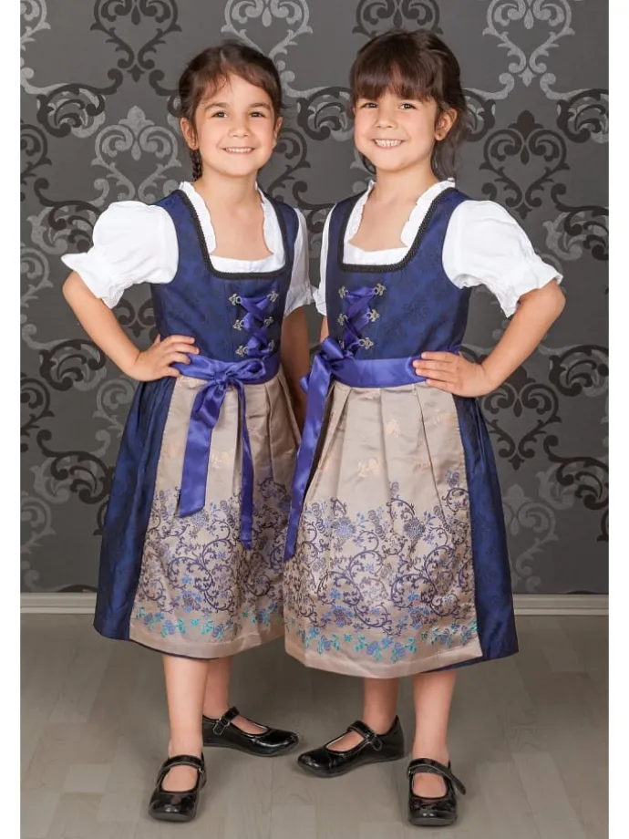 Kinder Dirndl royalblau in blau