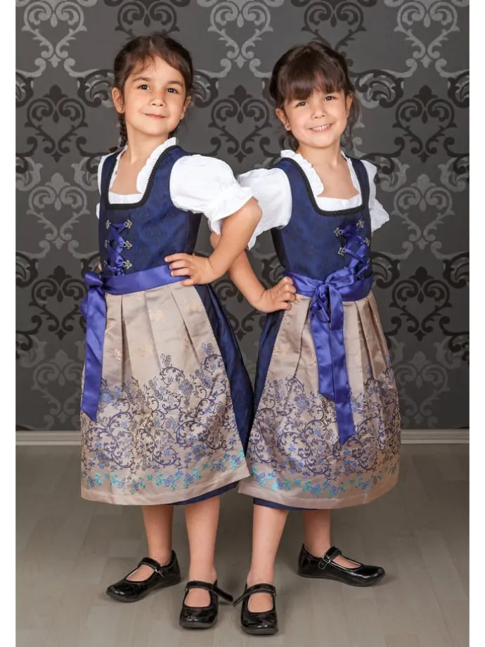 Kinder Dirndl royalblau in blau