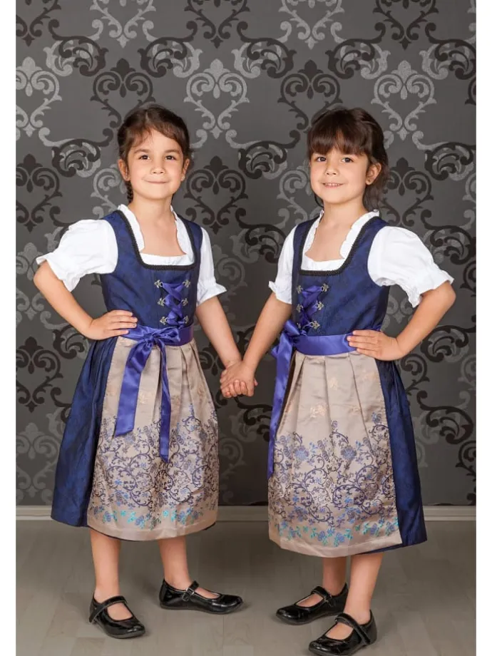 Kinder Dirndl royalblau in blau