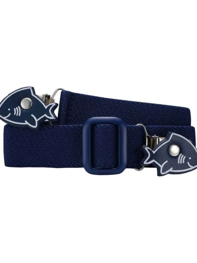 Kinder Gürtel "Elastik-Gürtel Hai-Clip uni" in Blau