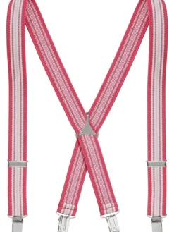 Kinder Gürtel "Hosentraeger gestreift" in Pink