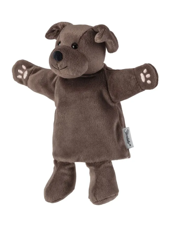 Kinder Handpuppe Hund in braunfarbend