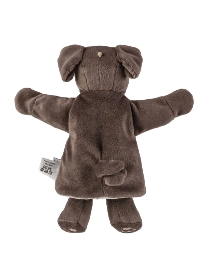 Kinder Handpuppe Hund in braunfarbend