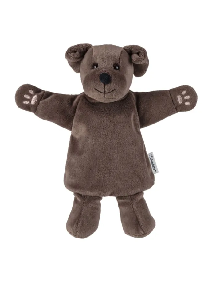 Kinder Handpuppe Hund in braunfarbend