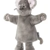 Kinder Handpuppe Maus in grau