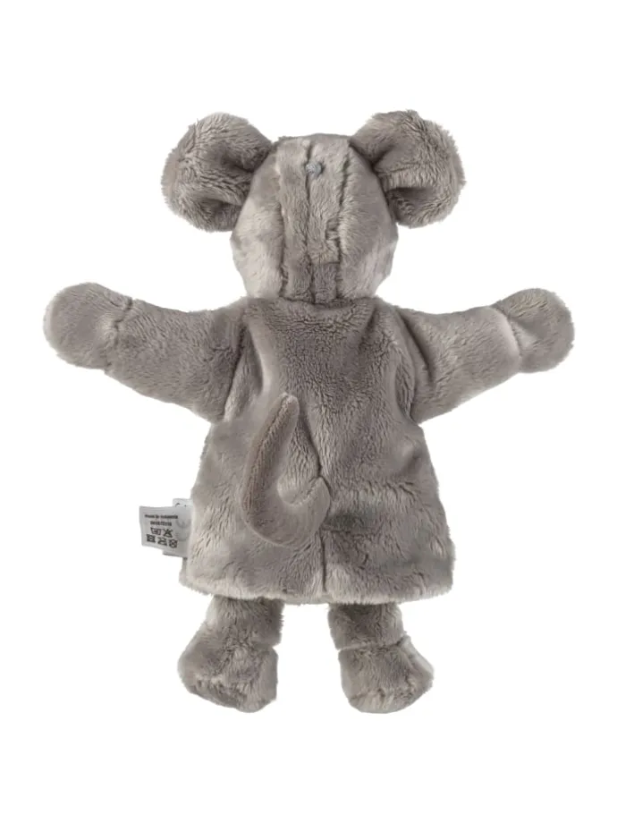 Kinder Handpuppe Maus in grau