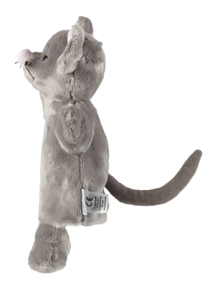 Kinder Handpuppe Maus in grau