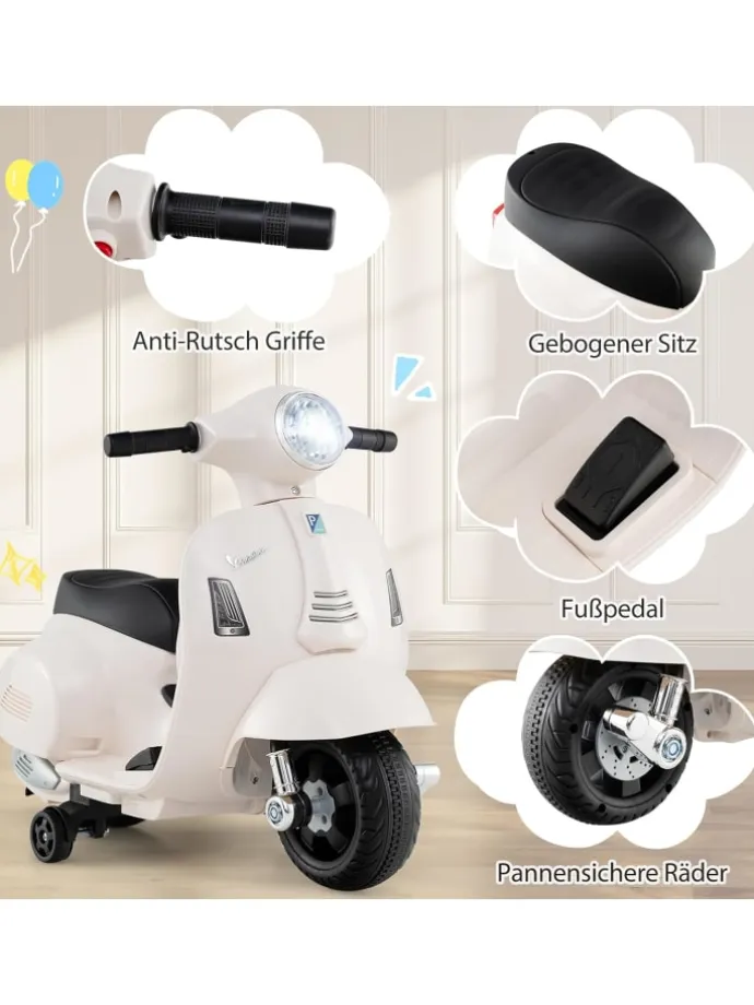 Kinder Motorrad Elektrisch in Weiß