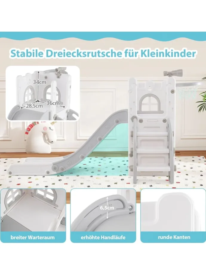 Kinder Rutsche in Grau
