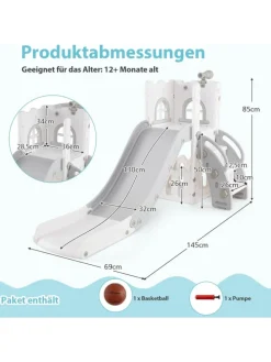 Kinder Rutsche in Grau