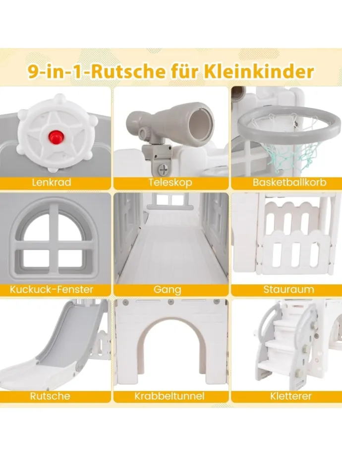 Kinder Rutsche in Grau