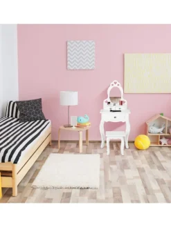Kinder Schminktisch in Weiß - (B)50 x (H)110 x (T)30 cm