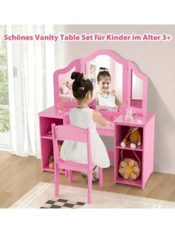 Kinder Schminktisch-Set in Rosa