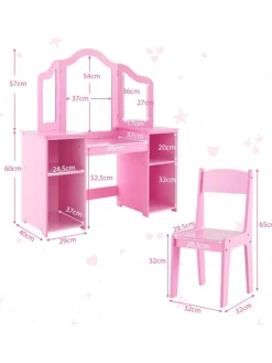 Kinder Schminktisch-Set in Rosa