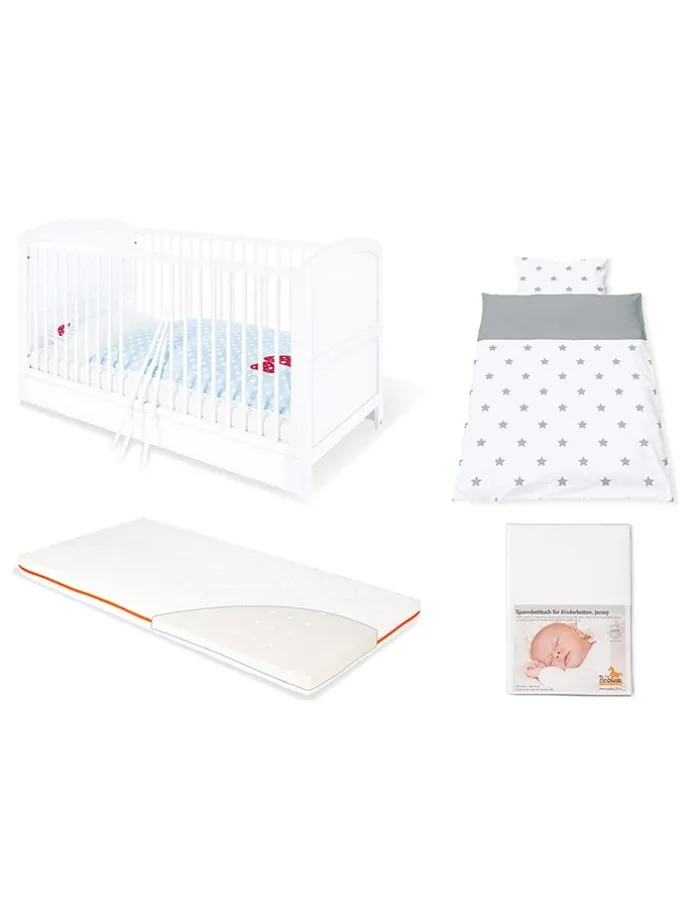Kinderbett "Laura" in Weiß - (B)145 x (H)90 x (T)75 cm