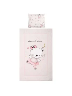 Kinderbettwäsche 3-teilig in rosa