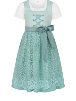 Kinderdirndl Gundi in Aqua