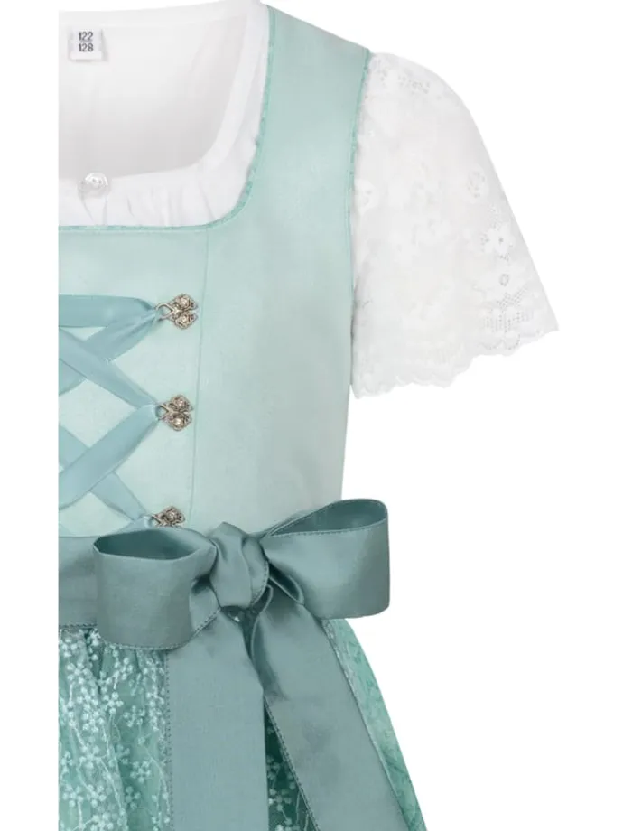 Kinderdirndl Gundi in Aqua