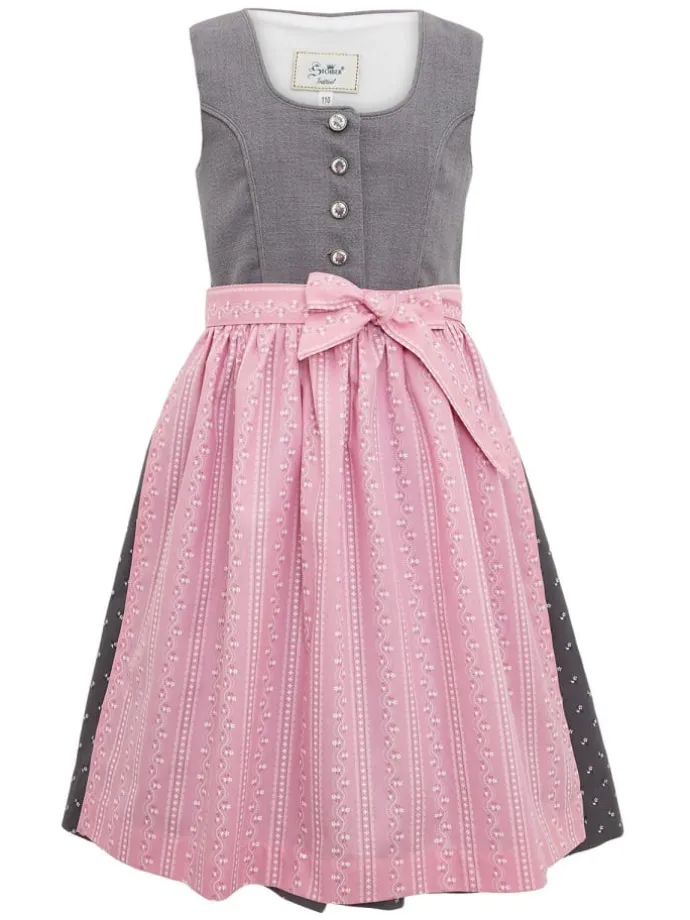 Kinderdirndl IRIS in grau