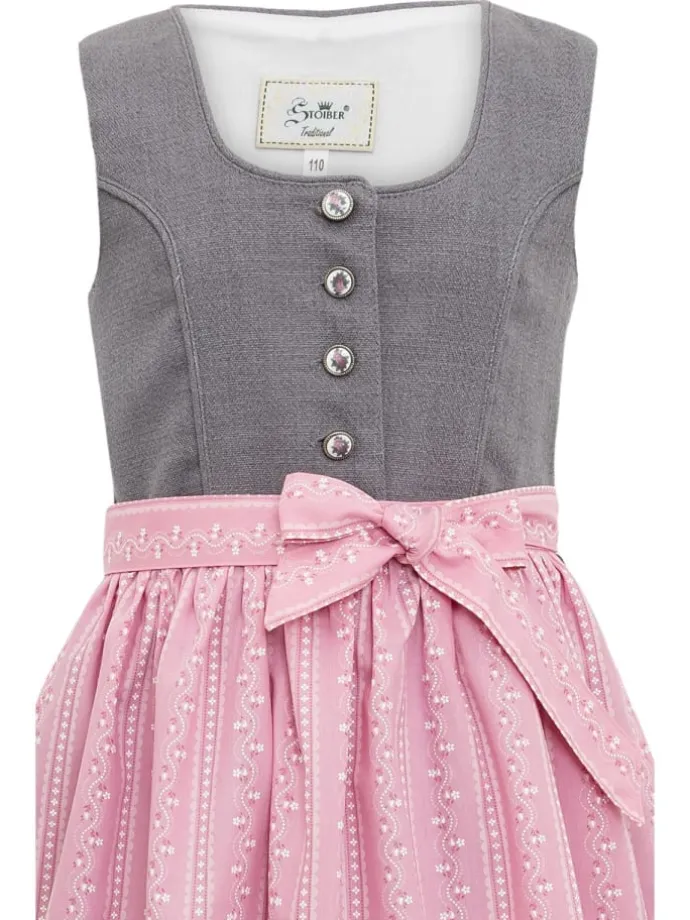 Kinderdirndl IRIS in grau