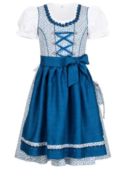 Kinderdirndl 3-teilig Doris in Blau