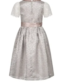 Kinderdirndl 3-teilig Elena in Silber Taupe
