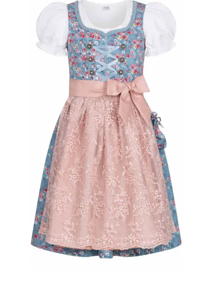 Kinderdirndl 3-teilig Jule in Blau