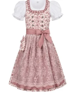 Kinderdirndl 3-teilig Matilda in Rosé