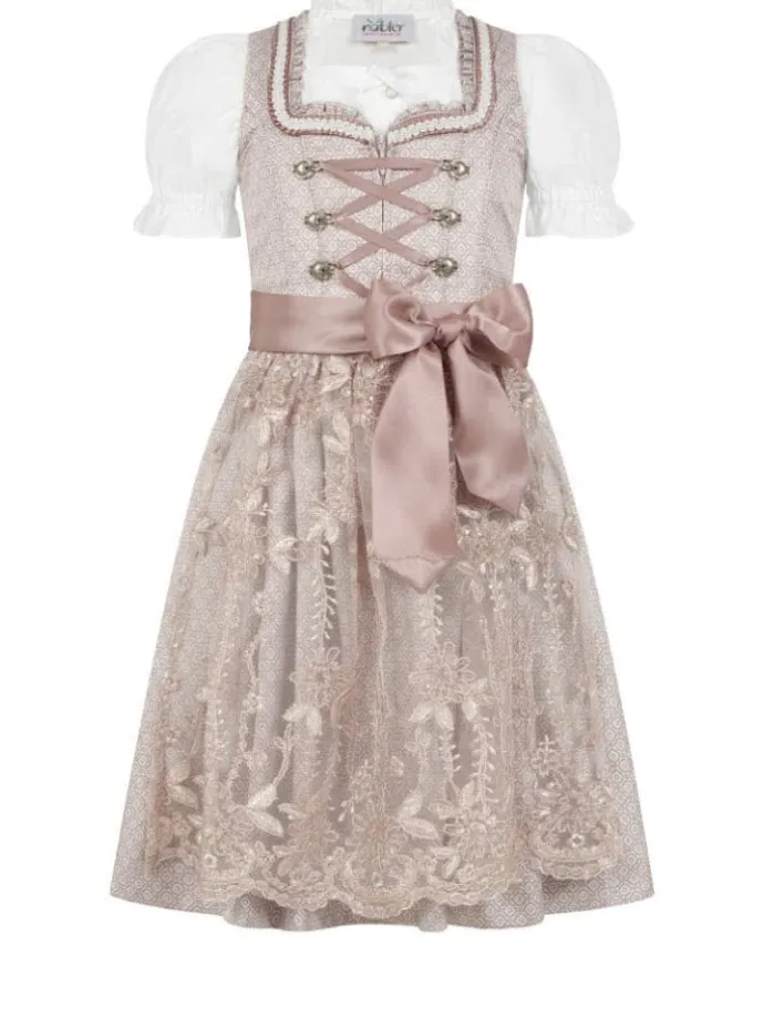 Kinderdirndl 3-teilig Stella in Taupe