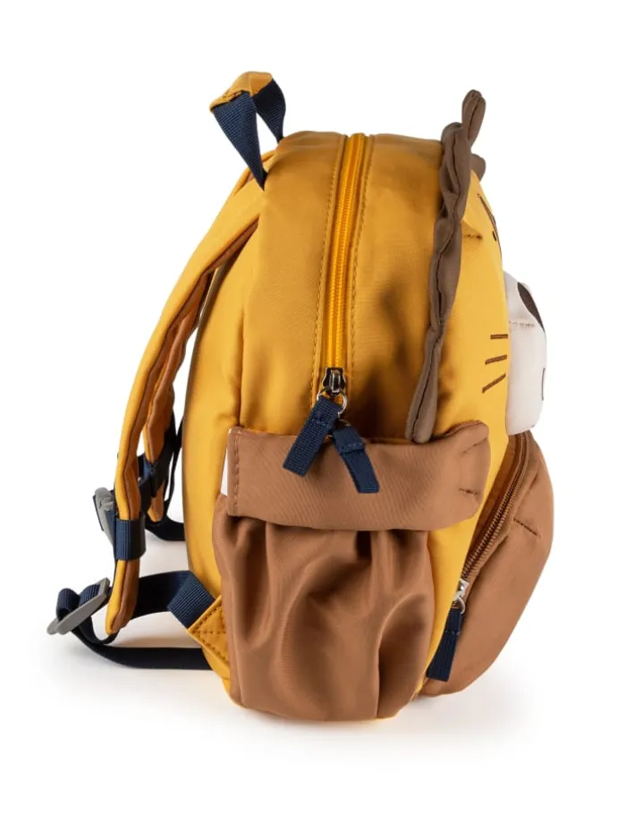 Kindergarten Rucksack fröhliches Tiergesicht, 5,2 Liter in gelb