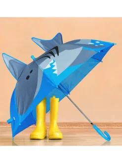 Kinder-Regenschirm "Hai" in Blau/ Grau